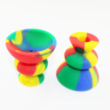 Guangzhou woyu good quality cheap colorful rainbow silicone shisha hookah tobacco bowl